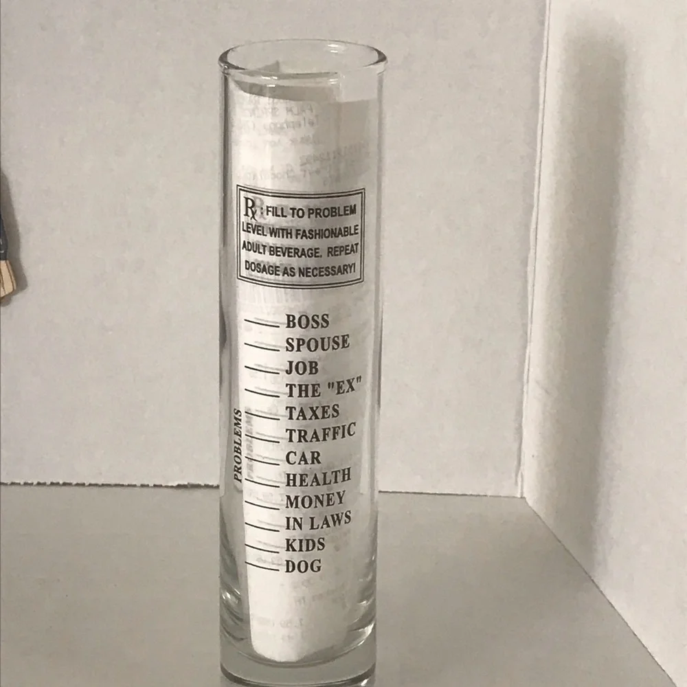 NWOT - Souvenier Shot Glass Problem Solver